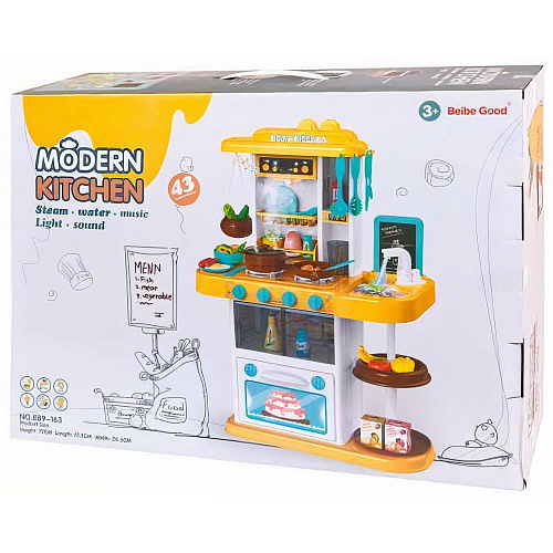Junfa Toys Кухня с аксессуарами, со световыми и звуковыми эффектами, 43 пр 889-163