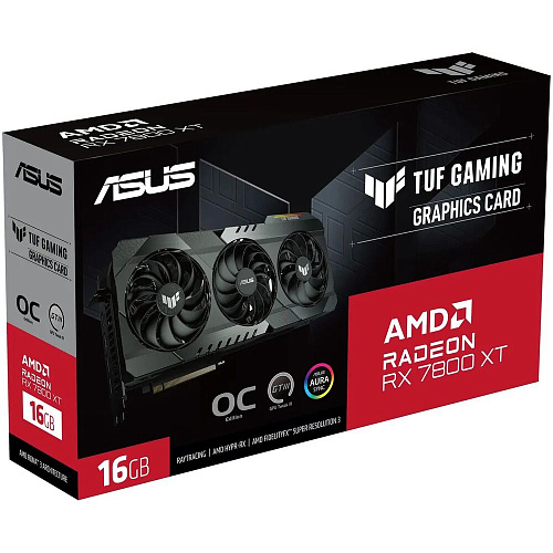 Видеокарта ASUS AMD Radeon RX 7800 XT OG OC Edition 16G 16384Mb, (TUF-RX7800XT-O16G-OG-Gaming ) 3xDP, 1xHDMI, Ret