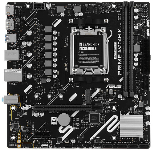 Материнская плата ASUS Prime A620AM-K A620 Socket AM5 2xDDR5, 4xSATA3, 1xM.2, 1xPCI-E16x, 4xUSB3.2, DP, HDMI, Glan, mATX