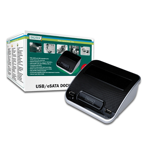 Корпус 2.5" или 3.5" Digitus DA-70542 Docking Station, SATA-- USB2.0, eSATA