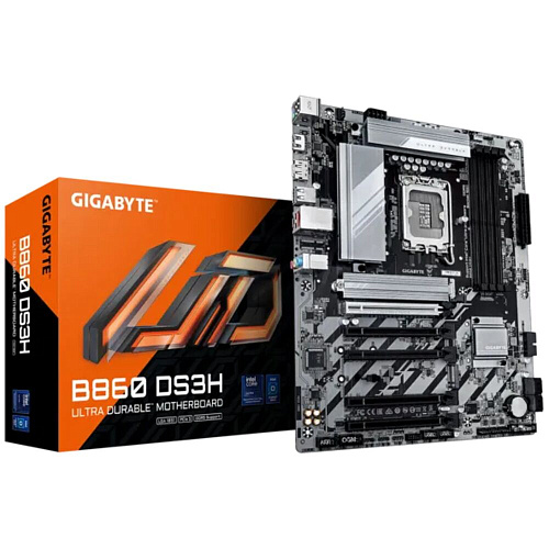 Материнская плата Gigabyte B860 DS3H B860 Soc-1851 4xDDR5, 4xSATA3, RAID, 1хM.2, 5xPCI-E16x, 1xUSB3.2, 1xUSB3.2 Type C, DP, HDMI, 2.5Glan, ATX