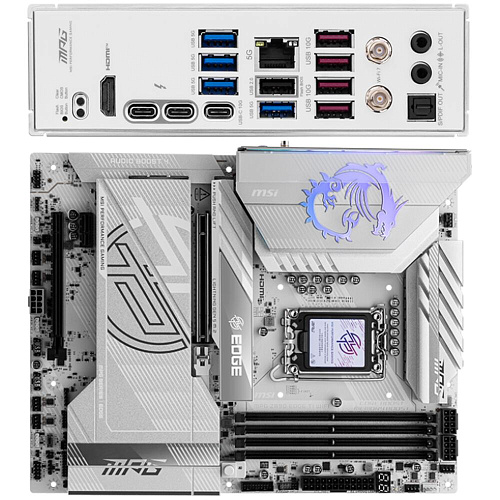 Материнская плата MSI MPG Z890 Edge Ti WiFi Z890 Soc-1851 4xDDR5, 4xSATA3, RAID, 5хM.2, 2xPCI-E16x, 8xUSB3.2, 3xUSB3.2 Type C, DP, HDMI, WiFi, 5Glan, ATX