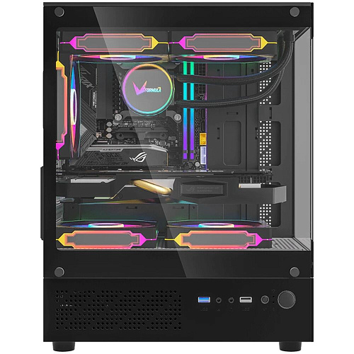 Корпус MicroATX Minitower Formula Crystal Z1CM Plus Black AR