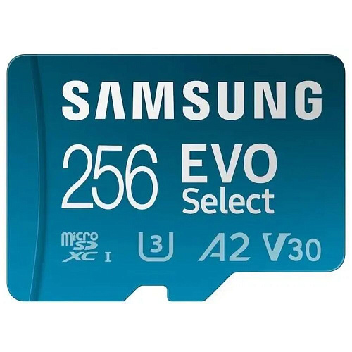 Карта памяти Micro SecureDigital 256Gb SDXC Samsung Evo Select class10 UHS-I U3 (MB-ME256KA)