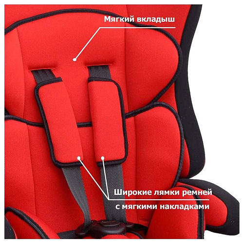 Автокресло Siger Прайм ISOFIX (красный)