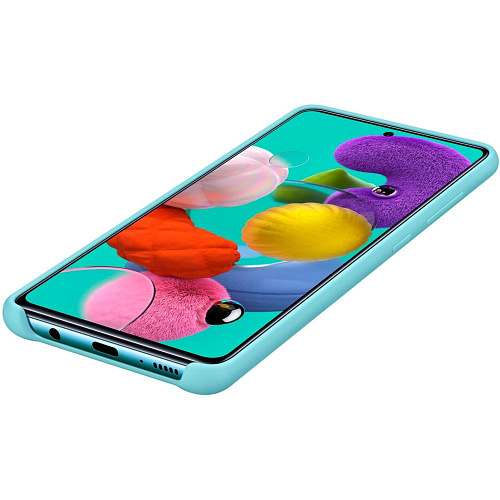 Чехол для Samsung Galaxy A51 SM-A515 Silicone Cover голубой