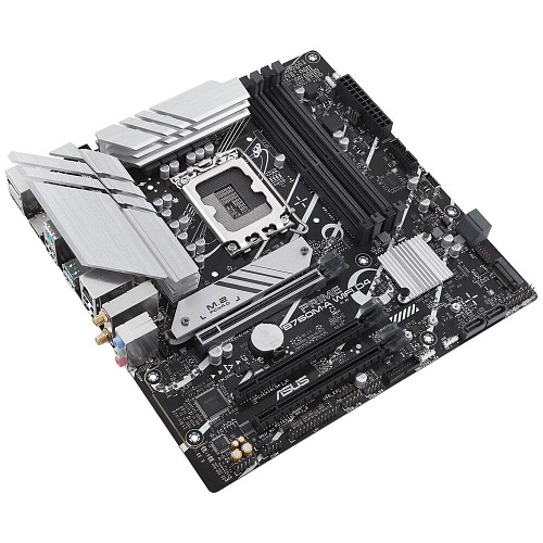 Материнская плата ASUS Prime B760M-A WiFi D4 B760 Socket-1700 4xDDR4, 4xSATA3, RAID, 2xM.2, 3xPCI-E16x, 2xUSB3.2, DP, 2xHDMI, WiFi, 2.5Glan, mATX