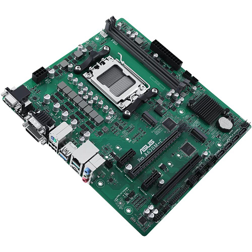 Материнская плата ASUS Pro A620M-C-CSM A620 Socket AM5 2xDDR5, 4xSATA3, RAID, 2xM.2, 1xPCI-E16x,  2xUSB3.2, 1xUSB3.2 Type C, D-Sub, DVI-D, DP, HDMI, Glan, mATX