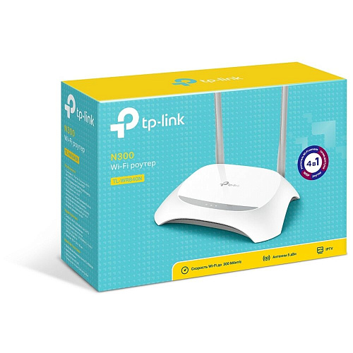 Беспроводной маршрутизатор TP-LINK TL-WR840N 802.11n 300Mbps, 4xLAN, 1xWAN