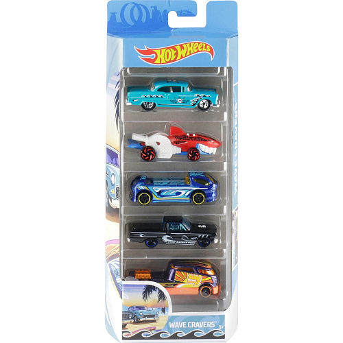 Mattel Hot Wheels 1806/FYL21 Подарочный набор из 5 машинок (Wave Cravers)