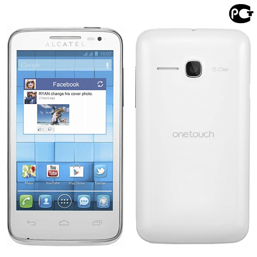 Смартфон Alcatel One Touch M'Pop 5020D White