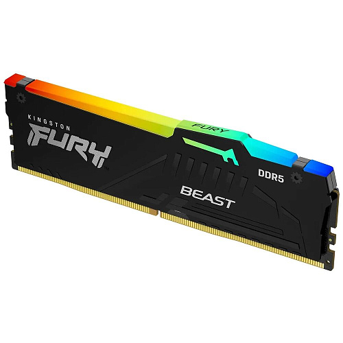 Модуль памяти DIMM 32Gb DDR5 PC41600 5200MHz Kingston Fury Beast RGB EXPO Black (KF552C40BB2A-32)