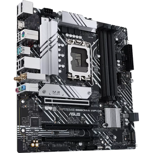Материнская плата ASUS Prime B660M-A WiFi D4 B660 Socket-1700 4xDDR4, 4xSATA3, RAID, 2xM.2, 3xPCI-E16x, 2xUSB3.2, DP, 2xHDMI, WiFi, Glan, mATX
