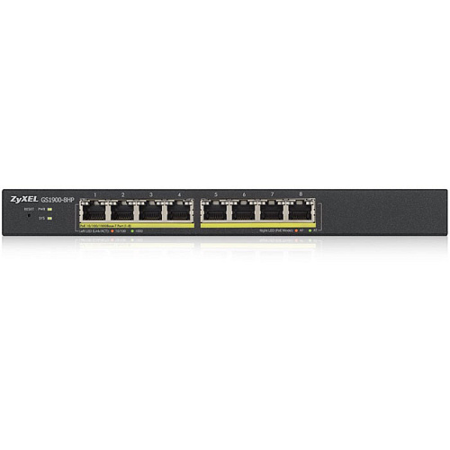 Коммутатор Zyxel GS1900-8HP, 8xGbLAN PoE+