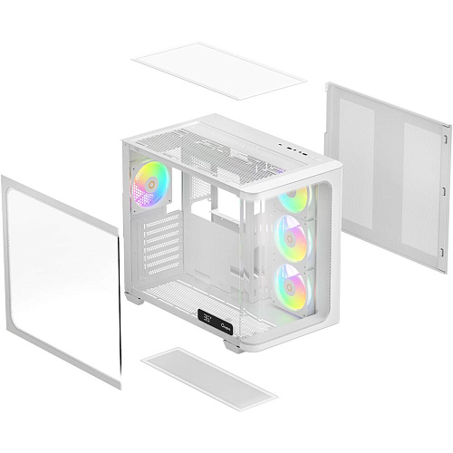 Корпус ATX Miditower Ocypus Iota C70 WH Curve ARGB Digital White