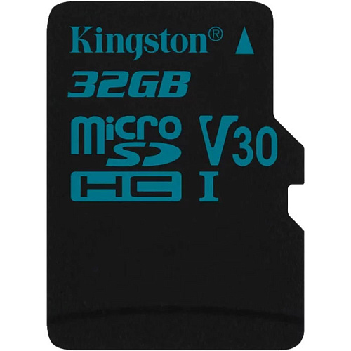 Карта памяти Micro SecureDigital 32Gb Kingston Canvas Go SDXC class 10 UHS-I U3 V30 (SDCG2/32GB) + SD адаптер