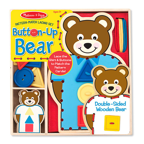 Классические игрушки Melissa & Doug Шнуровка-медведь 9492