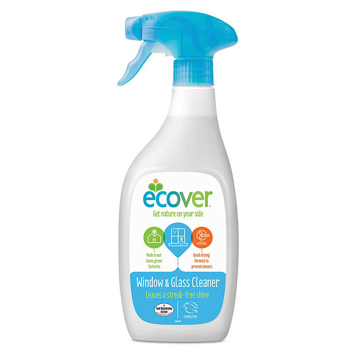 Ecover Спрей Window & Glass Cleaner для чистки окон и стеклянных поверхностей, 500 мл.