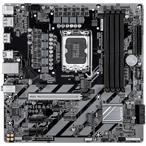 Материнская плата Gigabyte B860M D3W B860 Soc-1851 4xDDR5, 4xSATA3, RAID, 2хM.2, 1xPCI-E16x, 3xUSB3.2, DP, HDMI, Glan, mATX