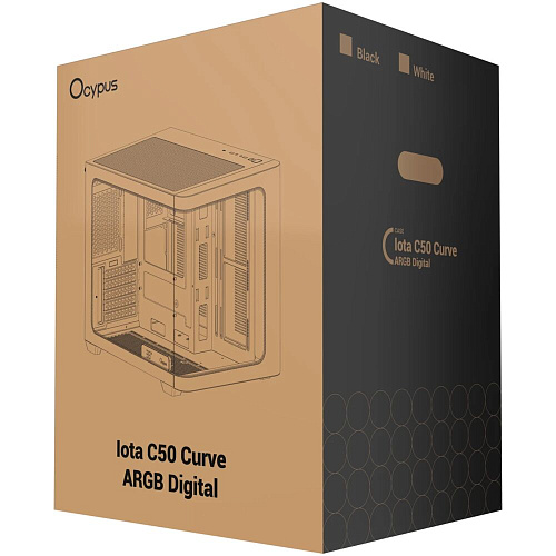 Корпус MicroATX Miditower Ocypus Iota C50 BK Curve ARGB Digital Black