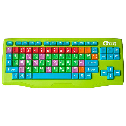 Клавиатура Clever Toys Wireless детская Зеленый USB