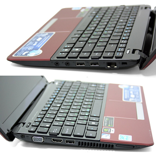 Нетбук Asus EEE PC 1215N Red Atom-D525/2Gb/500Gb/nVidia ION 2/12,1"HD/WiFi/BT/cam/5200mAh/Win7 HP
