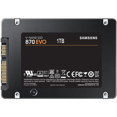 Внутренний SSD-накопитель 1000Gb Samsung 870 Evo (MZ-77E1T0BW) SATA3 2.5" УЦЕНКА