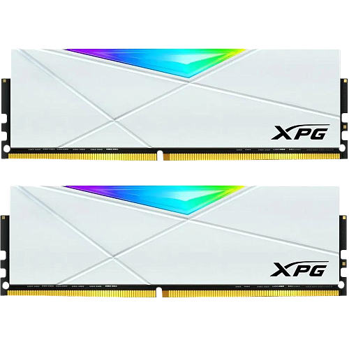 Модуль памяти DIMM 16Gb 2х8Gb DDR4 PC28800 3600MHz ADATA XPG Spectrix D50 RGB White (AX4U36008G18I-DW50)