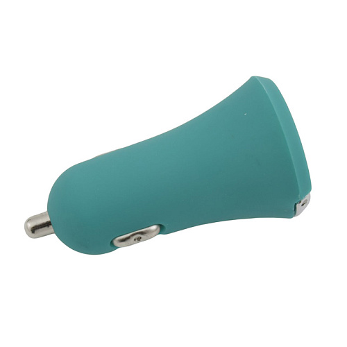 Автомобильное зарядное устройство Deppa Ultra Colors 2.1A 2 USB micro USB бирюзовый (11270)