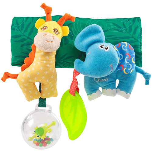 Chicco Игрушка на коляску Жираф и Слоник