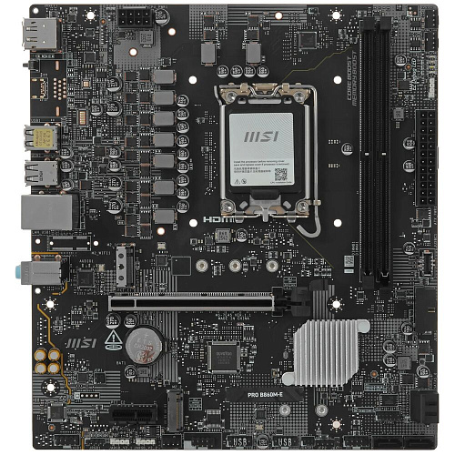 Материнская плата MSI Pro B860M-E B860 Socket-1851 2xDDR5, 4xSATA3, RAID, 2хM.2, 1xPCI-E16x, 2xUSB3.2, DP, HDMI, 5Glan, mATX
