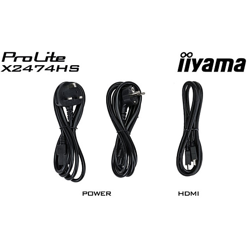 Монитор 24" Iiyama ProLite X2474HS-B1 VA LED 1920x1080 4ms VGA HDMI DisplayPort