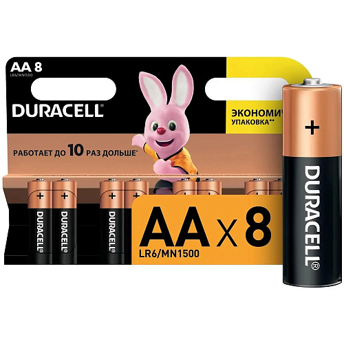 Батарейки Duracell LR6-8BL Basic AA 8шт