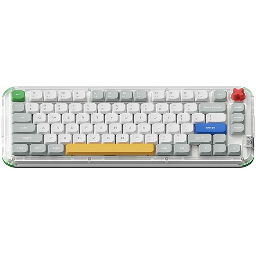 Клавиатура беспроводная Nuphy Kick75 Wireless (Blush Nano Switch) RGB (русская раскладка) Tape Grey