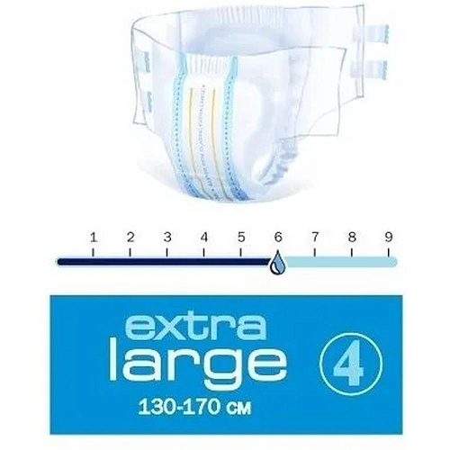 Seni Подгузники для взрослых Super Classic, 130-170 см., XL (10 шт.)