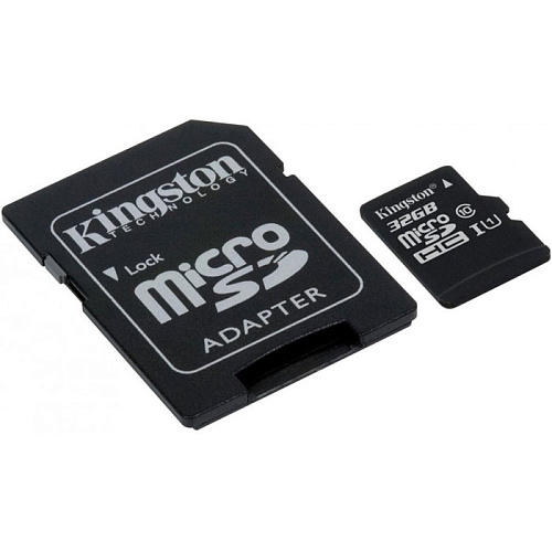 Карта памяти Micro SecureDigital 32Gb Kingston Canvas Select SDHC class 10 UHS-I  (SDCS/32GB) + SD адаптер