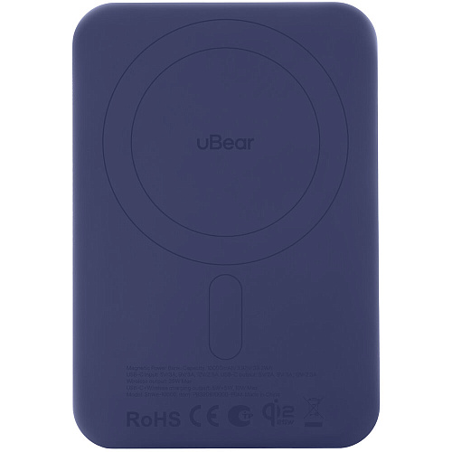 Внешний аккумулятор uBear Strike Magnetic Power bank MagSafe 10000mAh PD30W Qi2.2 Blue