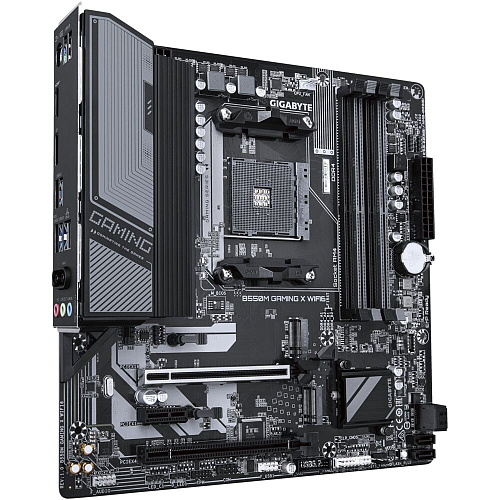 Материнская плата Gigabyte B550M Gaming X WiFi6 Socket-AM4 AMD B550 4xDDR4, 4xSATA3, RAID, 2xM.2, 2xPCI-E16x, 4xUSB3.2, DP, HDMI, Glan, WiFi, mATX Ret