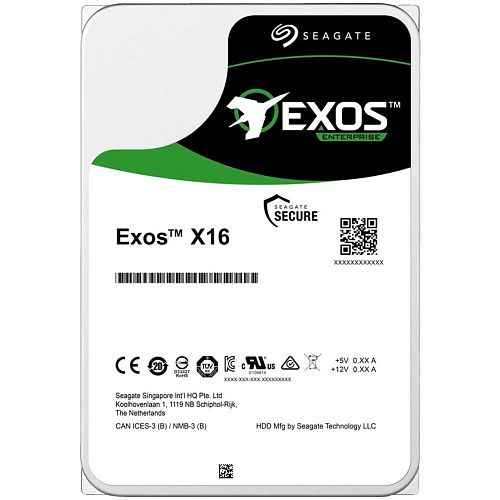 Внутренний жесткий диск 3,5" 12Tb Seagate (ST12000NM001G) 256Mb 7200rpm SATA3 Exos X16 RECERTIFIED
