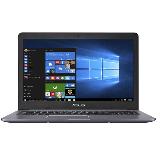 Ноутбук Asus N580VD-FI758R Core i7 7700HQ/16Gb/1Tb+256Gb SSD/NV GTX1050 4Gb/15.6" UHD/Win10Pro Gray