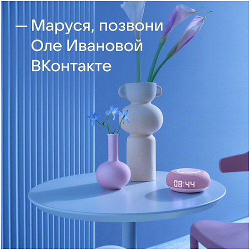 Умная колонка Капсула Мини с голосовым помощником Маруся от VK Pink