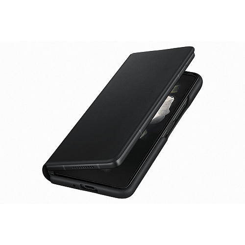 Чехол для Samsung Galaxy Z Fold3 Leather Flip Cover чёрный