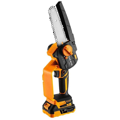 Аккумуляторная пила Deko DKCHS 20-6 PRO, 4" и 6", 20В, 2x2.2Ач, 2 шины и 2 цепи в кейсе 083-2012