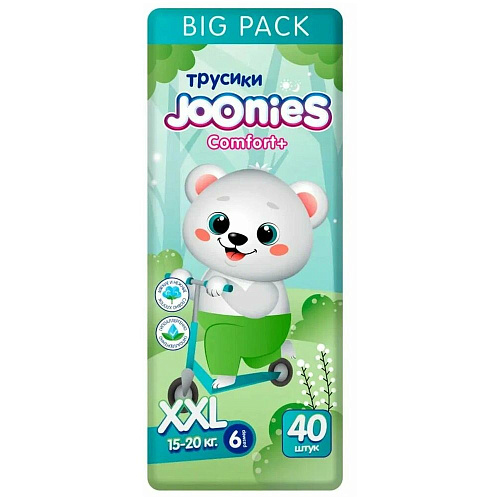 Joonies Трусики Comfort+ BIG PACK, XXL (15-20 кг.), 40 шт., 4 упаковки