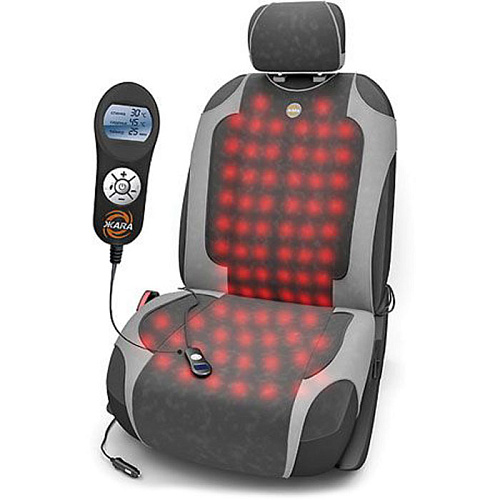 Накидка на сиденье с подогревом Жара HOT-700, с цифровым LCD контроллером, 12V, серый
