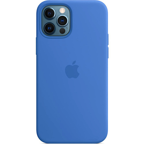 Чехол для Apple iPhone 12\12 Pro Silicone Case with MagSafe Capri Blue