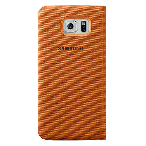 Чехол для Samsung G925 Galaxy S6 Edge Flip Wallet Fabric оранжевый