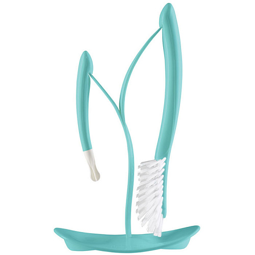 Ершик для бутылочки и детской посуды AngelCare Bottles brushes and drying stand (мятный)