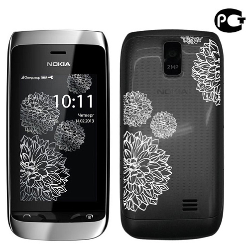 Смартфон Nokia Asha 308 Black Charme