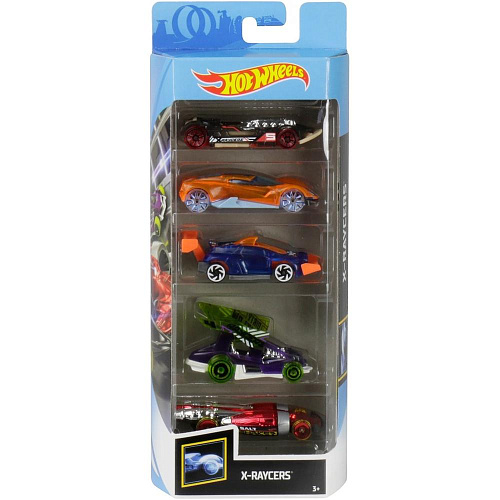 Mattel Hot Wheels 1806/GHP59 Подарочный набор из 5 машинок (X-Raycers)